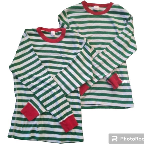 Hanna Andersson Womans Stripe Long John Pajama Top Bundle - Picture 1 of 11